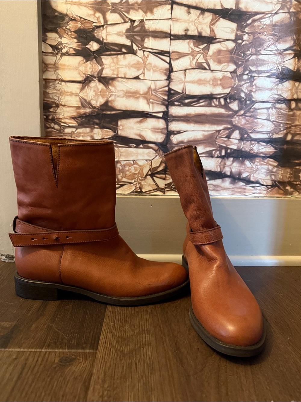 Brand New Never Worn Brown Leather Women’s Harness Boots - Madewell